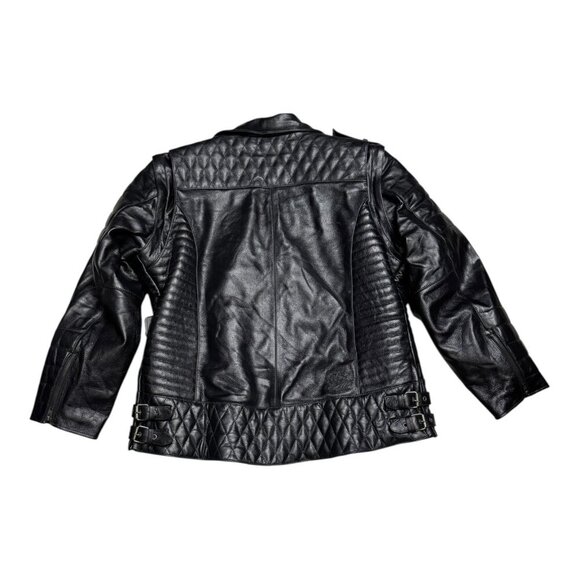 Z1R Genuine Leather Motorcycle Biker Zip-Off Sleeves Vest Bomber Jacket NWT 3XL - Picture 2 of 8